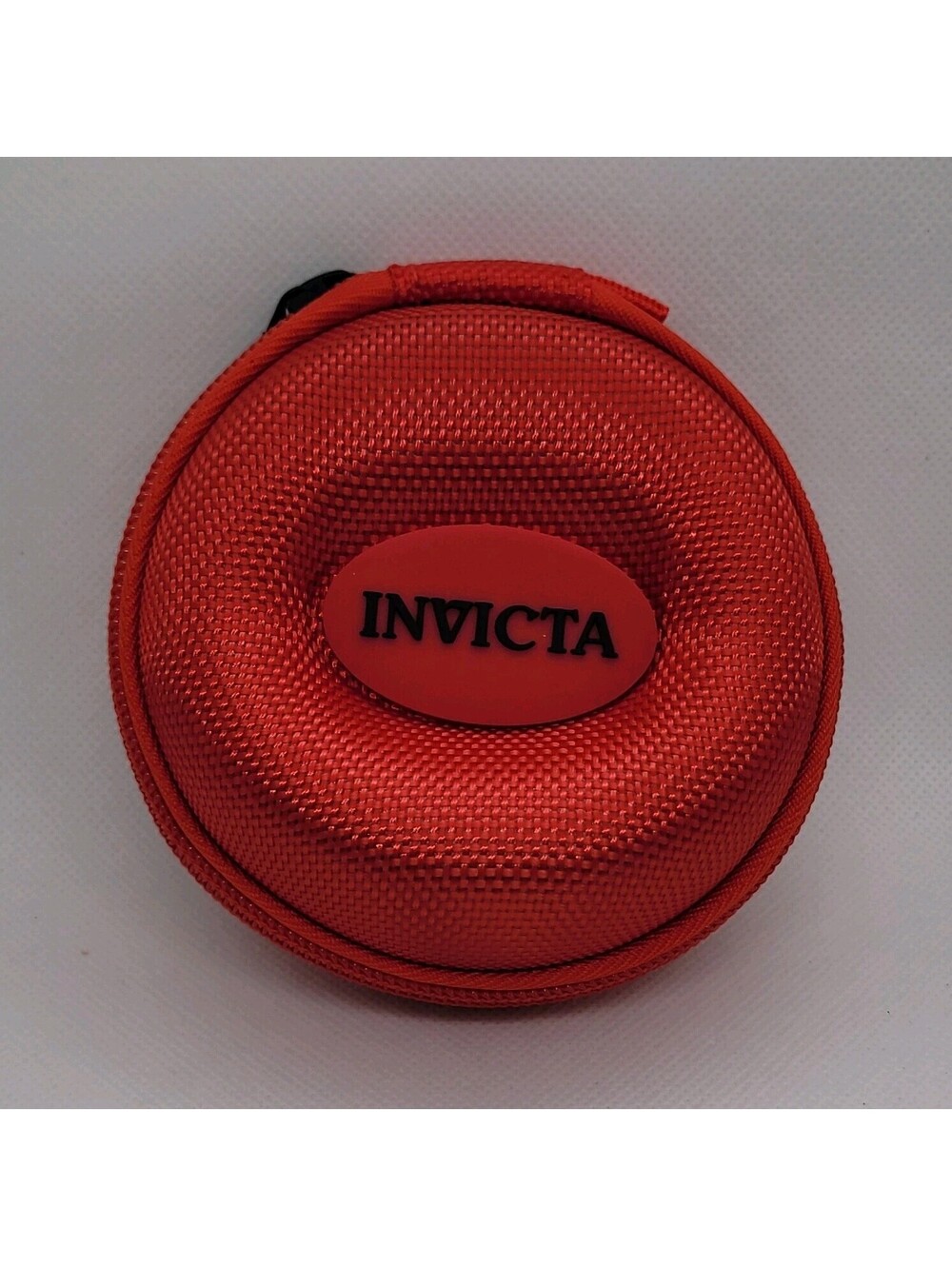 Invicta Red camvas Single Watch traveling Case for 1 Watch weather resistant